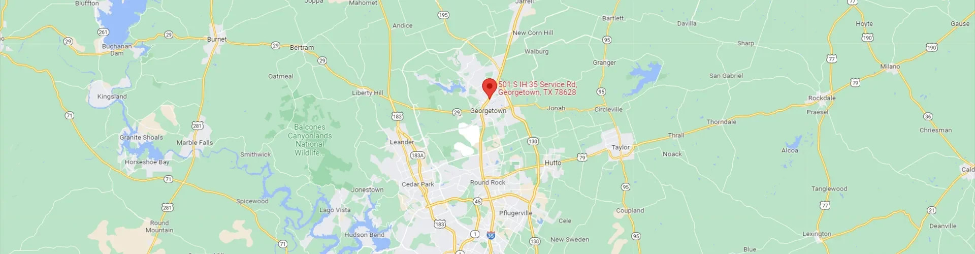 A-Tex Hot Tubs Pools Georgetown Map